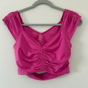 Free people FP movement Breathe Deeper Crop Tank- pink size medium